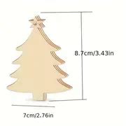 Wooden Christmas Tree Ornaments Diy Craft Blank Wood Cutouts - Temu