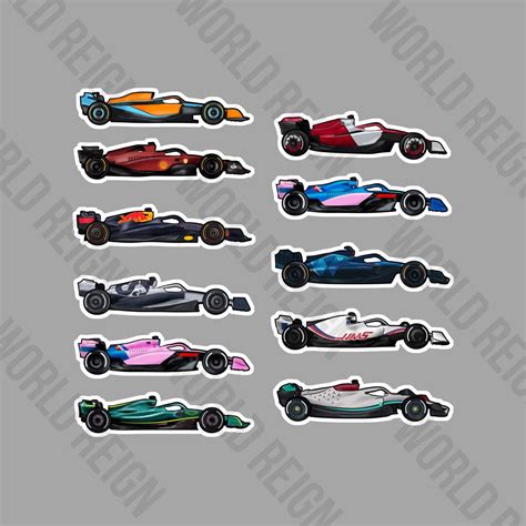 F1 Car Stickers Formula 1 Race Car Vinyl Stickers F1 Livery Stickers - Etsy