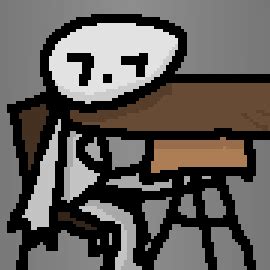 unexistence and the cool table by cyanscarf on Newgrounds