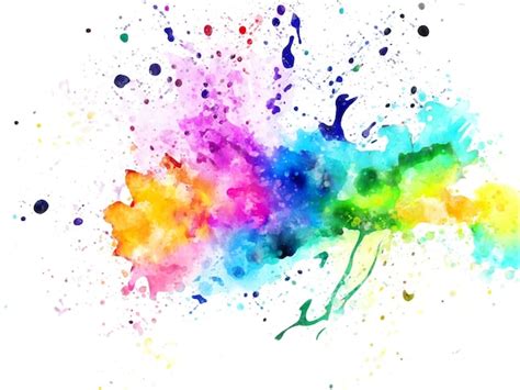 Premium Vector | Vibrant rainbow watercolor splash abstract design