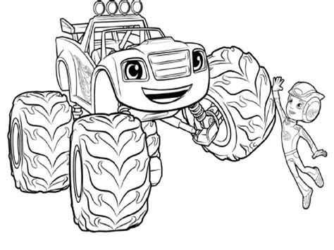 Mobile/blaze Truck Coloring Pages Coloring Coloring Pages