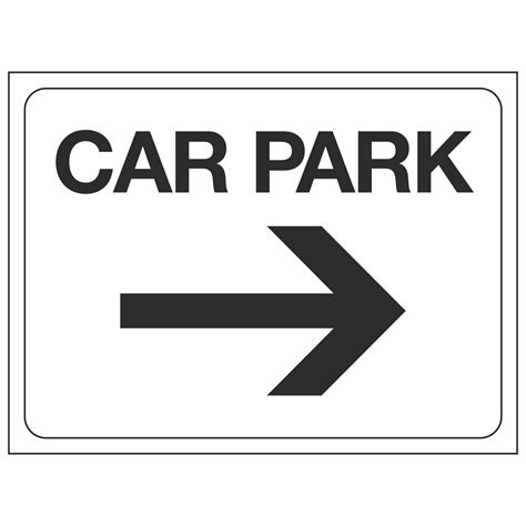 CAR PARK (Arrow pointing right) – Linden Signs & Print