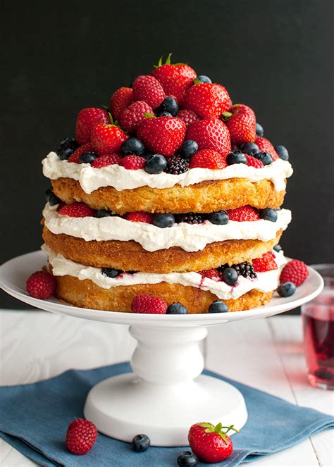 Forest Fruit Cake with Whipped Cream Frosting - The Tough Cookie