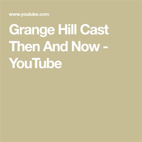 Grange Hill Cast Then And Now - YouTube | It cast, Then and now, How to ...