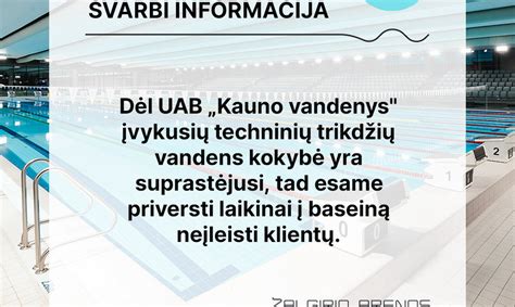 „Žalgirio“ arenos baseinas neįleidžia lankytojų: prastas vanduo | 15min.lt