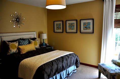 Mustard Yellow Paint Color - Contemporary - bedroom - Sherwin Williams blonde