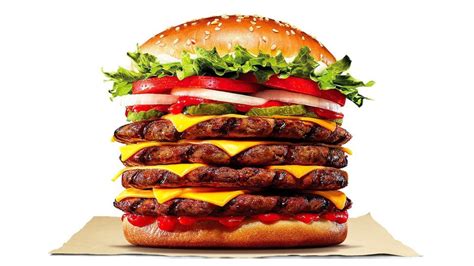 Burger King Korea's Newest Menu Item Stacks Four Whopper Patties