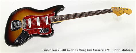 Fender Bass VI MIJ Electric 6-String Bass Sunburst 1995 | www.12fret.com