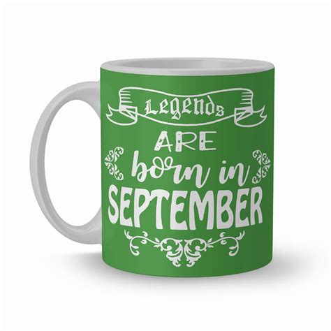 Buy RGUC Special Printed White Ceramic Mug 320ml | MulticolourLegends are Born in September|Best ...