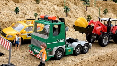 Excavator Crane Truck Rescue Car Toy~! BIBO TOYS - YouTube