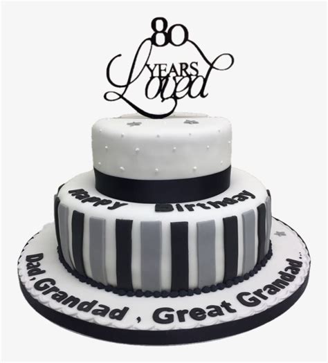 80th Birthday Cake - Birthday Cake - Free Transparent PNG Download - PNGkey