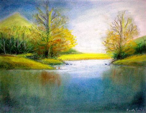 57 Crayons Landscape Drawing Ideas | Landscape drawings, Drawings, Pastel painting