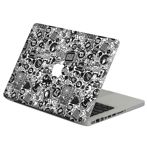 Black cartoon stick figure Laptop Decal Sticker Skin For MacBook Air Pro Retina 11" 13" 15 ...