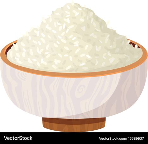 Rice bowl cartoon Royalty Free Vector Image - VectorStock