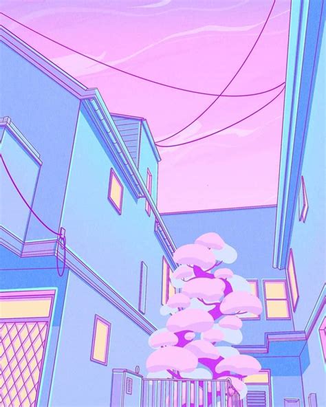 Pastel Purple Anime Aesthetic Wallpaper - Download Free Mock-up