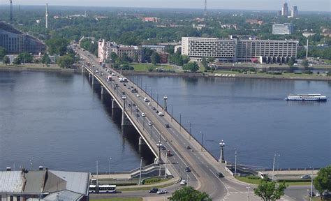 Photographs of the Daugava River and Bridges at Riga