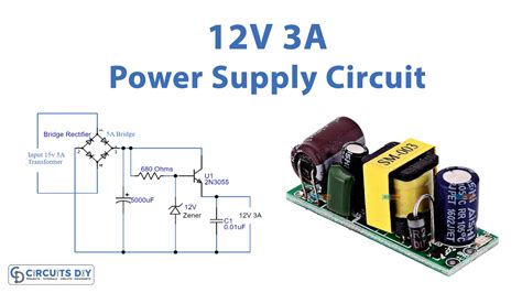 Simple 12V 3A Power Supply Circuit