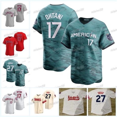 17 Shohei Ohtani 2023 All Star Angels Jersey Mike Trout Mickey Moniak ...