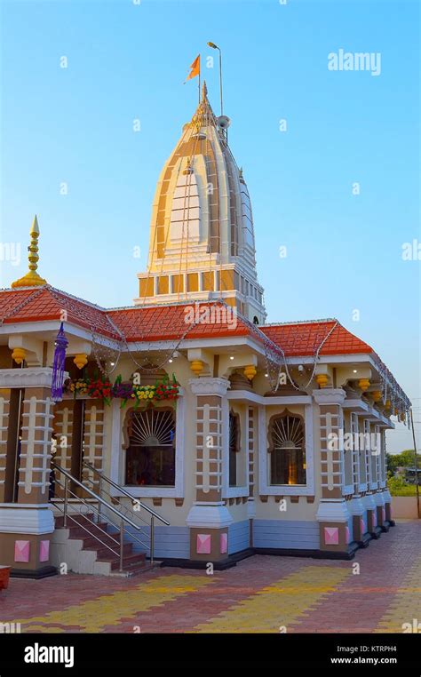 Shri Bhairavanath Temple front view in Karde, Shirur, Pune Stock Photo ...