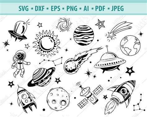 Space Svg Bundle Cartoon Space Svg Planets Svg Earth Svg | Etsy