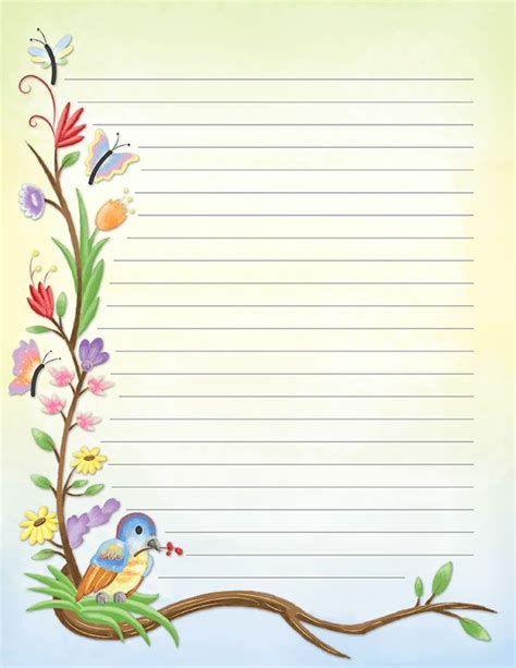 Free printable watercolor spring stationery in JPG and PDF formats. The statione… | Spring ...