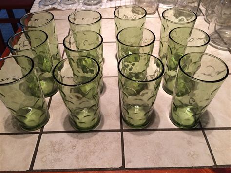 12 Vintage Green Bubble Drinking Glasses by 58randoms on Etsy | Green bubble, Vintage barware ...