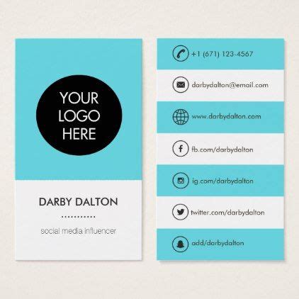 Modern Blue Logo Social Media Business Card | Zazzle | Social media business cards, Business ...
