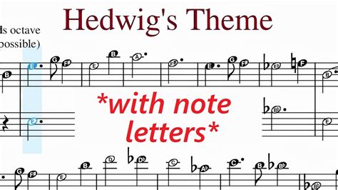 Hedwig's Theme From Harry Potter - Easy Piano Sheet Music With Note Letters Acordes - Chordify