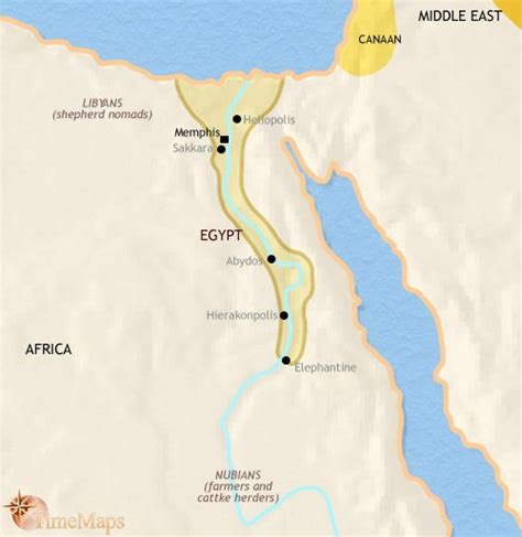 Map of Ancient Egypt, 2500 BCE: Old Kingdom History | TimeMaps