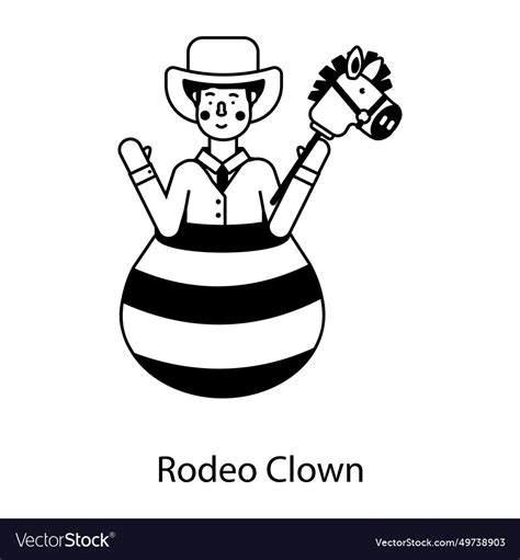 Rodeo clown Royalty Free Vector Image - VectorStock