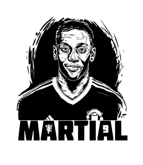 Download Anthony Martial Black White Fanart Wallpaper | Wallpapers.com