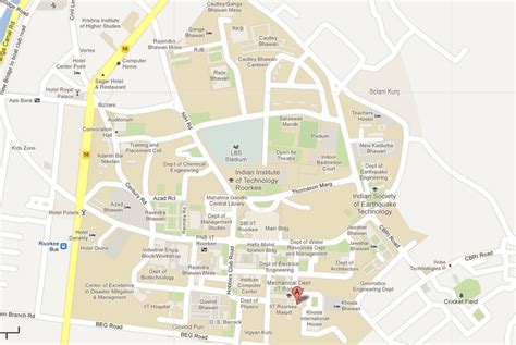 Iit Roorkee Campus Map - China Map Tourist Destinations