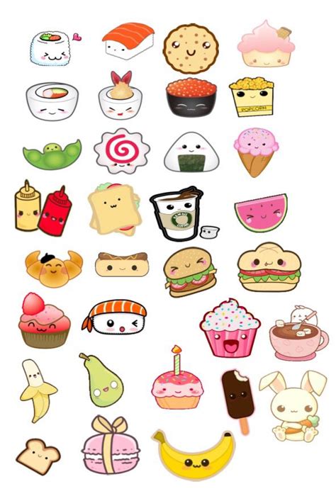 Create this kawai sticker's food! | Cute food drawings, Cute kawaii ...