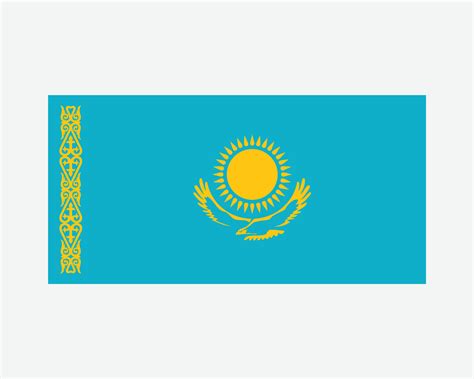 National Flag of Kazakhstan. Kazakhstani Country Flag. Republic of ...