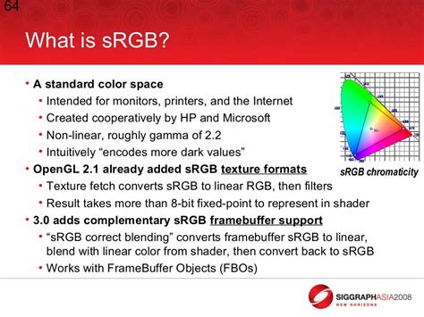 64 What is sRGB?