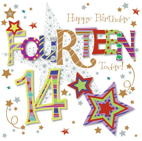 Fourteen Today 14th Birthday Greeting Card | Cards | Love Kates