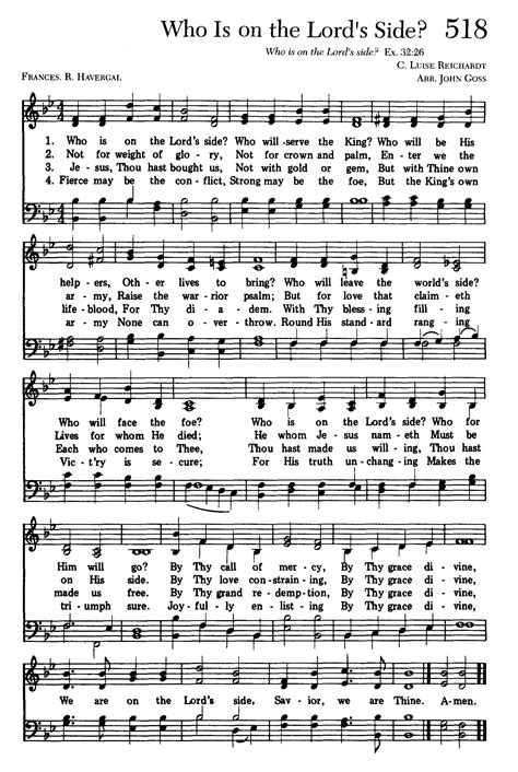 Who Is On The Lord S Side Sheet Music - slidesharetrick