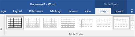 Banded rows and columns and rows in Word - Microsoft Community