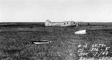 Airwoman photographing damage to Avro Anson FP 184, November 11, 1942. | Wings Over Claresholm ...