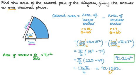 Question Video: Finding the Area of a Circular Sector given Its Radius ...