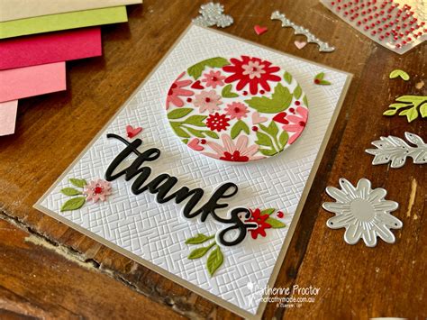 Stampin' Up! Real Red Around The Bend Dies Card - What Cathy Made