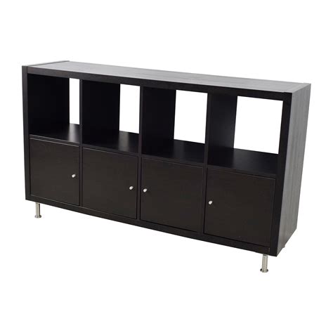 43% OFF - IKEA IKEA Kallax Black Shelf Unit / Storage