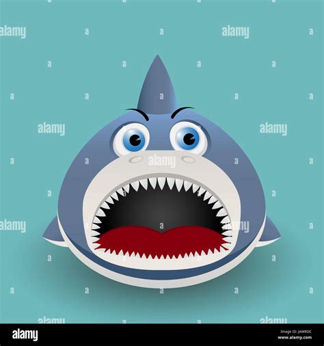 Cute cartoon baby shark Stock Photo - Alamy