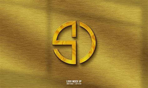 Free Gold Logo Mockup PSD Template | IMGPANDA - A Free Resources Website