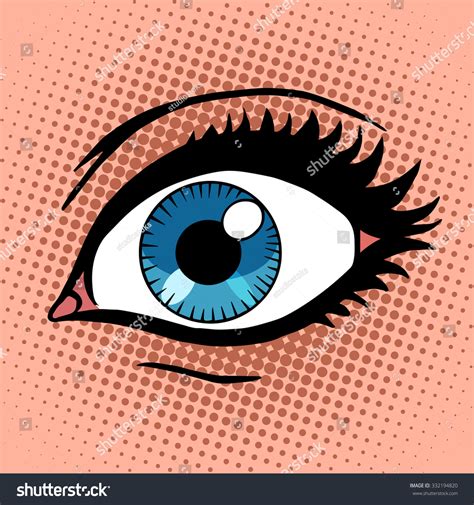 Beautiful Female Eye Makeup Pop Art Stock Vector 332194820 - Shutterstock