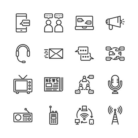 Communication device icon set.Vector illustration 627122 Vector Art at ...