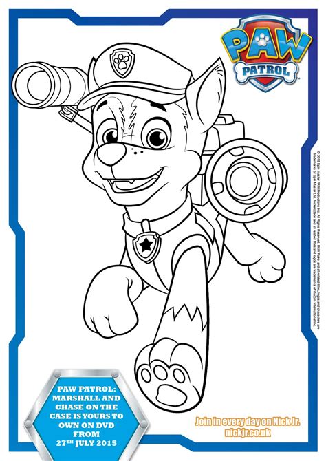 Paw Patrol Colouring Pages and Activity Sheets - In The Playroom