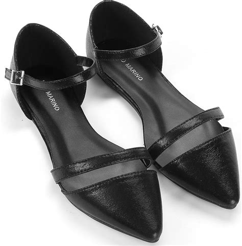 Mio Marino D'Orsay Pointed Toe Flats - Womens Ankle Strap Dress Shoes ...