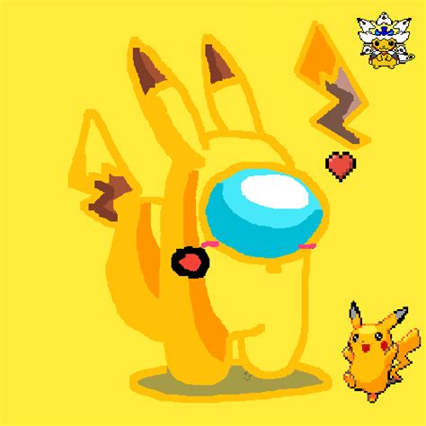 Pixilart - among us pikachu by plz-follow