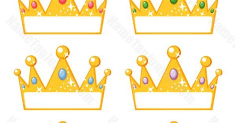 Free printable crown-shaped name tags. The template can also be used ...